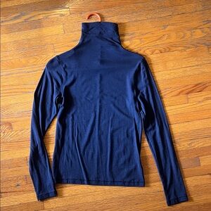 GAP Navy Feather Turtleneck Top